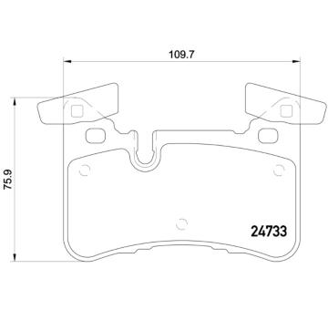 Sada brzdových destiček, kotoučová brzda BREMBO P 50 110