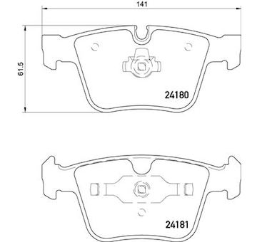 Sada brzdových destiček, kotoučová brzda BREMBO P 50 116