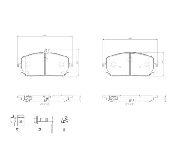 Sada brzdových destiček, kotoučová brzda BREMBO P 50 152