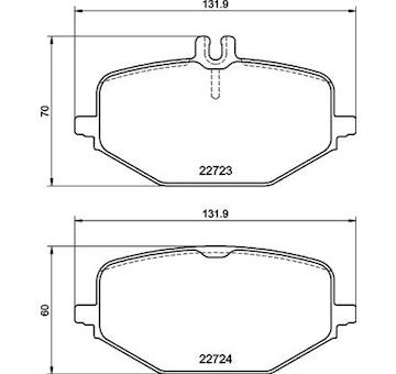 Sada brzdových destiček, kotoučová brzda BREMBO P 50 161