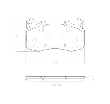 Sada brzdových destiček, kotoučová brzda BREMBO P 50 163