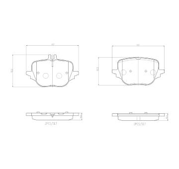 Sada brzdových destiček, kotoučová brzda BREMBO P 50 169