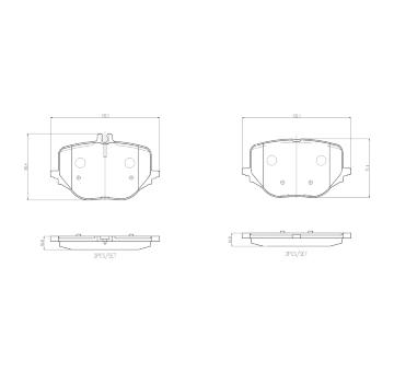 Sada brzdových destiček, kotoučová brzda BREMBO P 50 170