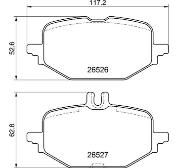 Sada brzdových destiček, kotoučová brzda BREMBO P 50 172