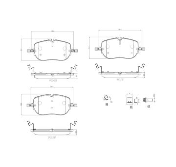 Sada brzdových destiček, kotoučová brzda BREMBO P 50 173