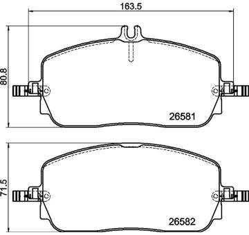 Sada brzdových platničiek kotúčovej brzdy BREMBO P 50 174