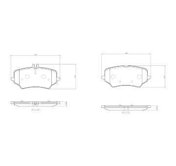 Sada brzdových destiček, kotoučová brzda BREMBO P 50 176