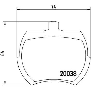 Sada brzdových destiček, kotoučová brzda BREMBO P 52 002