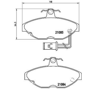 Sada brzdových destiček, kotoučová brzda BREMBO P 52 011