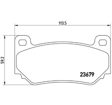 Sada brzdových destiček, kotoučová brzda BREMBO P 52 018