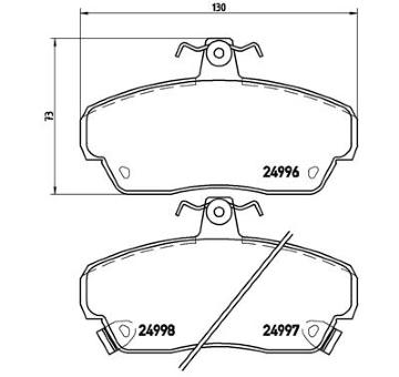 Sada brzdových destiček, kotoučová brzda BREMBO P 52 020