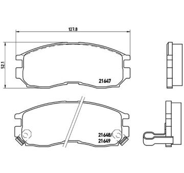 Sada brzdových destiček, kotoučová brzda BREMBO P 54 014