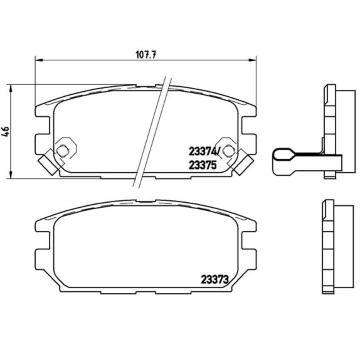 Sada brzdových destiček, kotoučová brzda BREMBO P 54 025