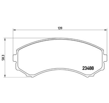 Sada brzdových destiček, kotoučová brzda BREMBO P 54 029