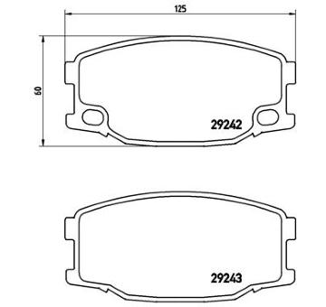 Sada brzdových destiček, kotoučová brzda BREMBO P 54 035