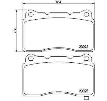 Sada brzdových destiček, kotoučová brzda BREMBO P 54 039X