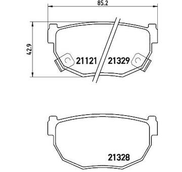 Sada brzdových destiček, kotoučová brzda BREMBO P 56 010