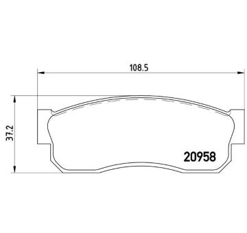 Sada brzdových destiček, kotoučová brzda BREMBO P 56 011