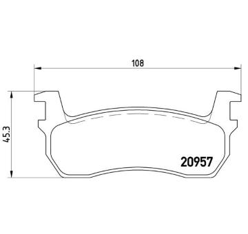 Sada brzdových destiček, kotoučová brzda BREMBO P 56 013