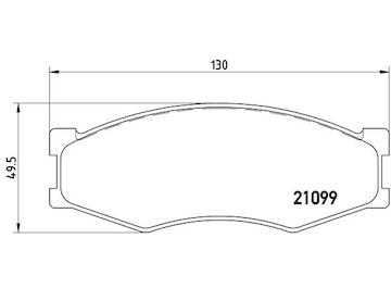 Sada brzdových destiček, kotoučová brzda BREMBO P 56 014