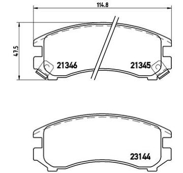 Sada brzdových destiček, kotoučová brzda BREMBO P 56 018