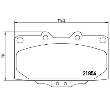 Sada brzdových destiček, kotoučová brzda BREMBO P 56 034