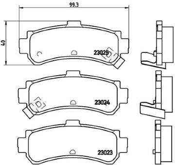 Sada brzdových platničiek kotúčovej brzdy BREMBO P 56 035