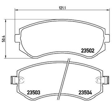 Sada brzdových destiček, kotoučová brzda BREMBO P 56 039