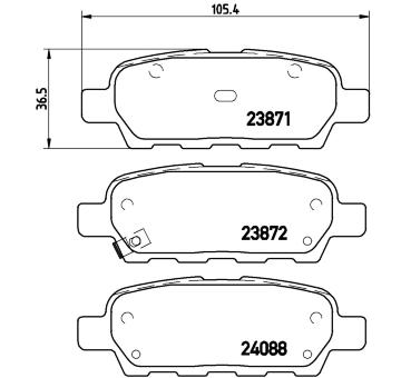 Sada brzdových destiček, kotoučová brzda BREMBO P 56 046E