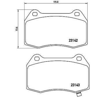 Sada brzdových destiček, kotoučová brzda BREMBO P 56 047