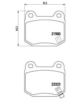 Sada brzdových platničiek kotúčovej brzdy BREMBO P 56 048