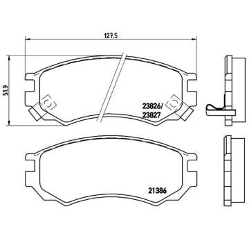 Sada brzdových destiček, kotoučová brzda BREMBO P 56 055