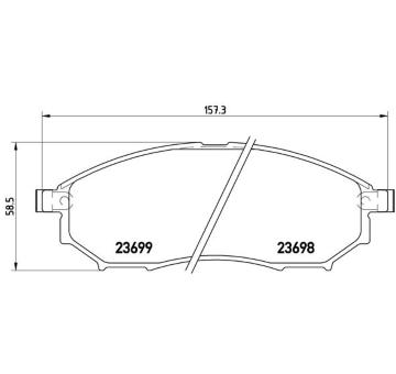 Sada brzdových destiček, kotoučová brzda BREMBO P 56 058