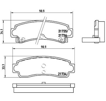 Sada brzdových destiček, kotoučová brzda BREMBO P 56 063