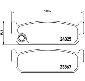 Sada brzdových destiček, kotoučová brzda BREMBO P 56 067