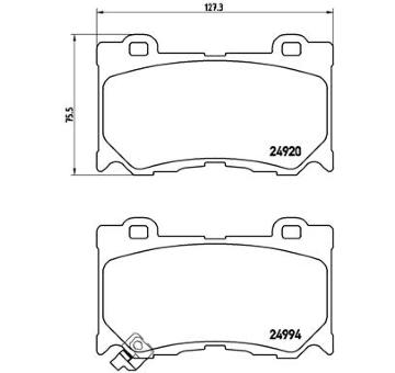 Sada brzdových platničiek kotúčovej brzdy BREMBO P 56 084