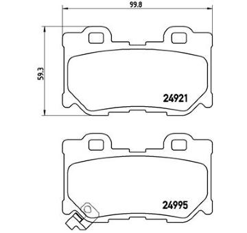 Sada brzdových destiček, kotoučová brzda BREMBO P 56 085