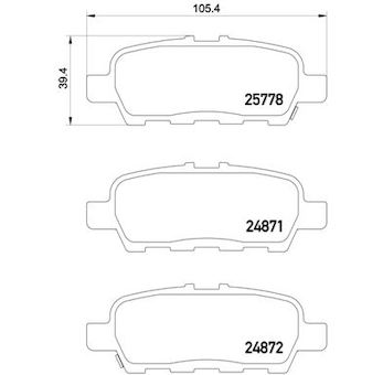 Sada brzdových destiček, kotoučová brzda BREMBO P 56 087