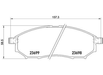 Sada brzdových platničiek kotúčovej brzdy BREMBO P 56 094