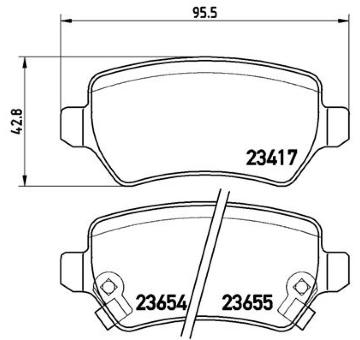 Sada brzdových destiček, kotoučová brzda BREMBO P 59 038