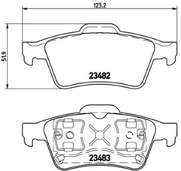 Sada brzdových destiček, kotoučová brzda BREMBO P 59 044