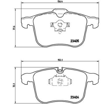 Sada brzdových destiček, kotoučová brzda BREMBO P 59 049