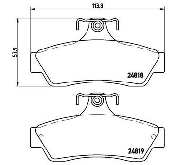 Sada brzdových destiček, kotoučová brzda BREMBO P 59 056