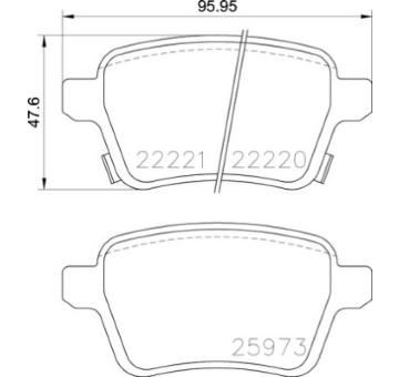 Sada brzdových destiček, kotoučová brzda BREMBO P 59 086