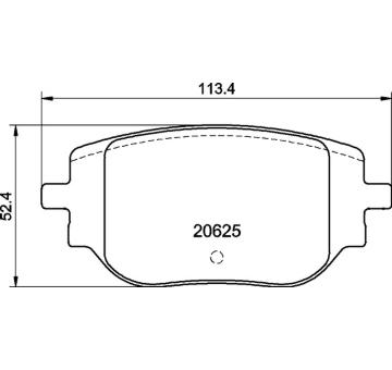 Sada brzdových destiček, kotoučová brzda BREMBO P 59 102