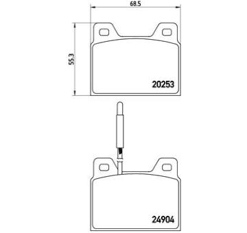 Sada brzdových destiček, kotoučová brzda BREMBO P 61 005