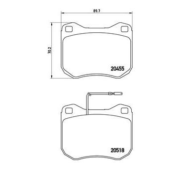 Sada brzdových destiček, kotoučová brzda BREMBO P 61 017