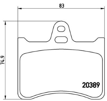 Sada brzdových destiček, kotoučová brzda BREMBO P 61 019