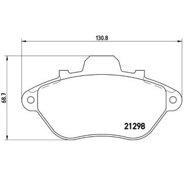 Sada brzdových destiček, kotoučová brzda BREMBO P 61 039