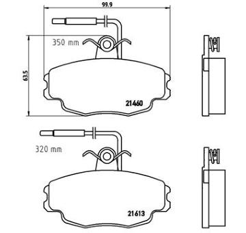 Sada brzdových destiček, kotoučová brzda BREMBO P 61 043